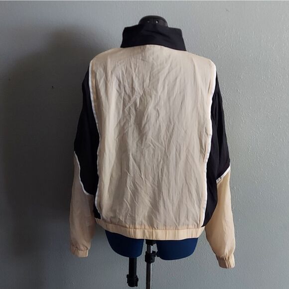 Zyia Active Colorblock Tan Black Lightweight Zip Jacket Size XL - Picture 4 of 9